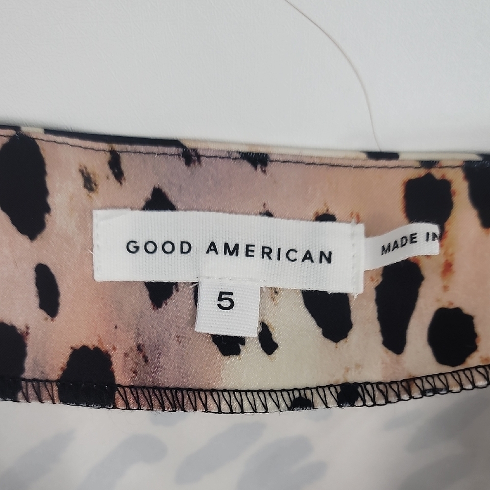 Good American Animal Print Satin Camisole Top - Picture 3 of 5
